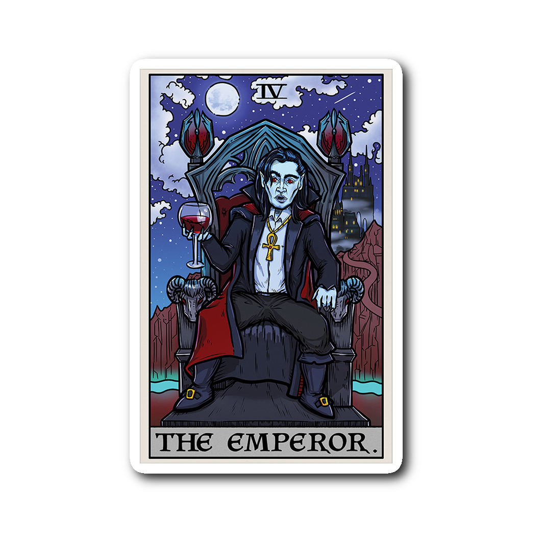 The Emperor Tarot Card Ghoulish Edition Sticker The Ghoulish Garb 3707